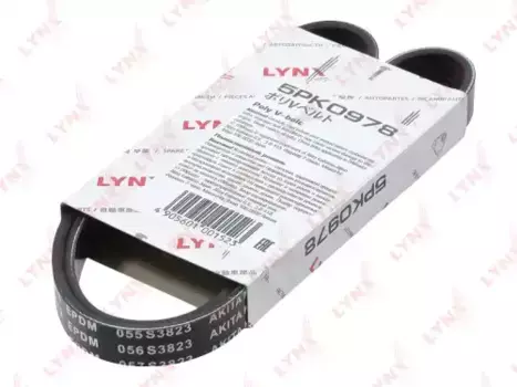 Ремень поликлиновой 978 мм 5 ручьев LYNXAUTO 5PK0978