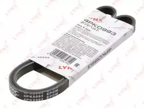 Ремень поликлиновой 993 мм 4 ручьев LYNXAUTO 4PK0993