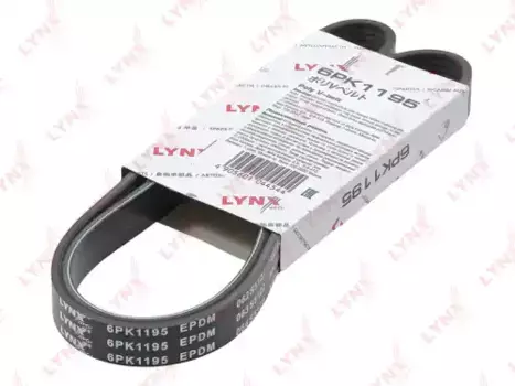 Ремень поликлиновой LYNXAUTO 6PK1195