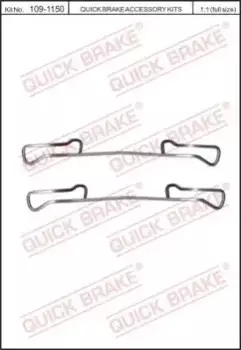 ремк-т торм.колодок пер.\ Daewoo Nexia,Kia Sephia,Opel Corsa/Astra/Vectra/Tigra 92> 109-1150 QUICK BRAKE