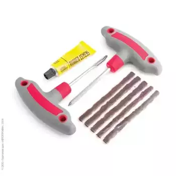 ремкомплект бескамерных шин! шило-рашпиль, аппликатор жгута, эластичные жгуты, клей\ REM-30 LUXE AUTOPROFI