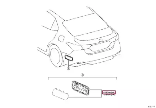 Решетка бампера TOYOTA / LEXUS 62940-30150
