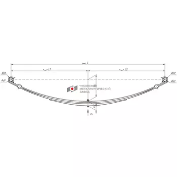 Рессора подвески ЧУСОВСКАЯ РЕССОРА 23470-2912012-01