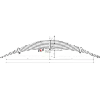 Рессора подвески ЧУСОВСКАЯ РЕССОРА 901211KZ-2912012