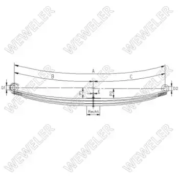 Рессора подвески WEWELER F022T449ZA75