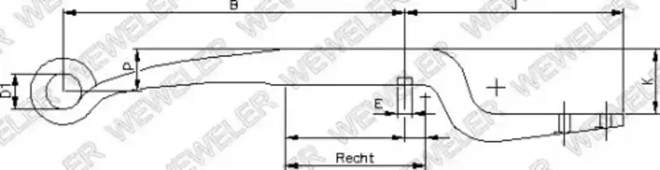 Рессора подвески WEWELER F179Z255XA75