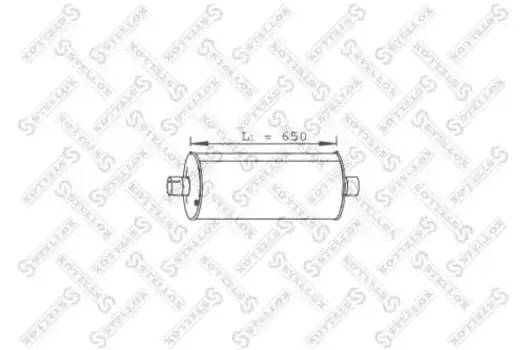 резонатор(бочка) глушителя !кругл. L=650 \Iveco EuroCargo 82-03077-SX STELLOX
