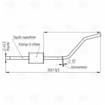 резонатор!\ Renault Sandero 07> EAM 0906 TRIALLI