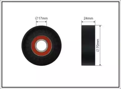 Ролик генератора натяжной Dodge RAM 1500, Durango, Charger, Jeep, Chrysler 3.5-6.4 (без натяж 500681 CAFFARO