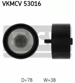 ролик натяжителя ремня! D78 W38\VOLVO FE/DE, RVI Premium Dxi 7 VKMCV 53016 SKF