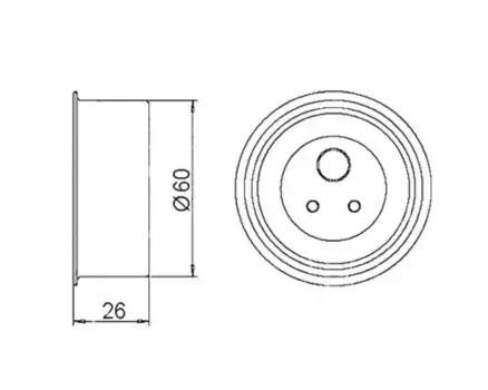 ролик натяжной ГРМ!\ Mitsubishi Outlander GT60050 GMB