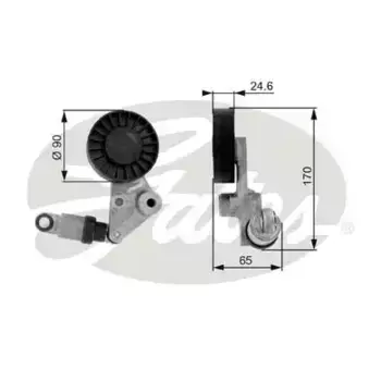 ролик натяжной!\ Opel Astra/Vectra/Zafira 2.0/2.2Di/DTi 98> T38239 GATES