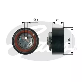 ролик натяжной ремня ГРМ!\ Chery Fora 06> T43136 GATES