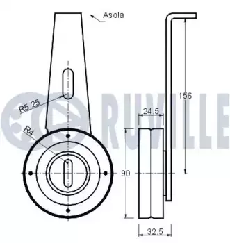 ролик натяжной ремня ГРМ!\ Ford Mondeo/Focus 1.6-2.0 98-02 540810 RUVILLE