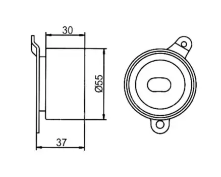ролик натяжной ремня ГРМ!\ Honda Civic 1.6/Vtec 89>/CR-V 2.0 95> GT80580 GMB