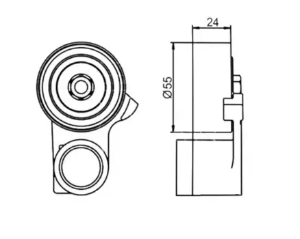 ролик натяжной ремня ГРМ!\ Honda Odyssey/Pilot 3.5 V6 05-06 GT90760 GMB