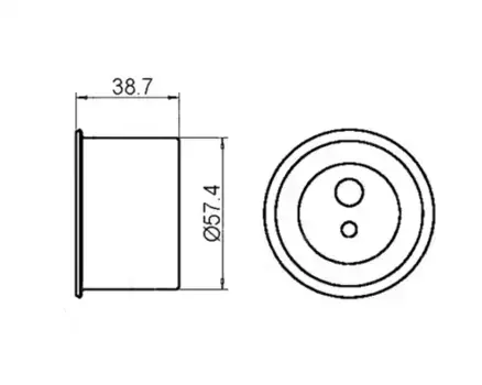 ролик натяжной ремня ГРМ!\ Hyundai Santa Fe/Sonata 2.7 V6 01-02 GT10111 GMB