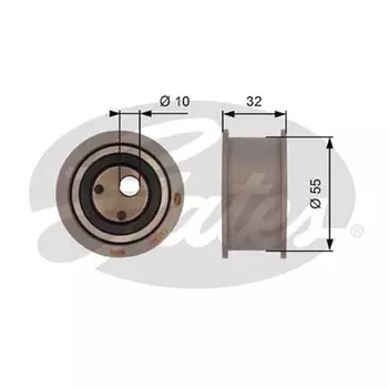 ролик натяжной ремня ГРМ!\ Lada 110/111/112 1.5 16V 95> T42041 GATES