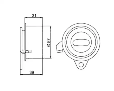 ролик натяжной ремня ГРМ!\ Mitsubishi Colt/Space Star 1.3/1.6 16V 98> GT60030 GMB
