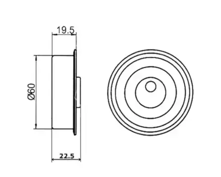 ролик натяжной ремня ГРМ!\ Mitsubishi Galant 2.0-1.8D <92 GT80480 GMB