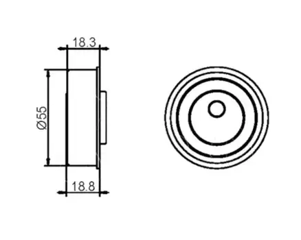 ролик натяжной ремня ГРМ!\ Mitsubishi Galant 2.0 96-01/2.4 93-94 GT90700 GMB