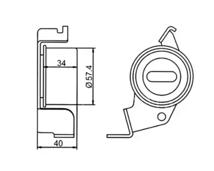 ролик натяжной ремня ГРМ!\ Mitsubishi Lancer/Galant/Colt 1.6/1.8 95> GT90550 GMB