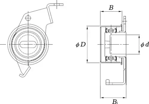 ролик натяжной ремня ГРМ!\ Mitsubishi Lancer/Galant 1.6/1.8 95> PU305733DRR1DY6 KOYO
