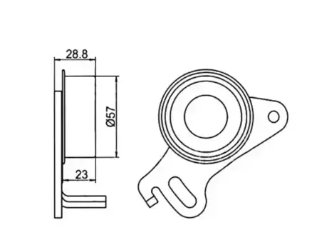 ролик натяжной ремня ГРМ!\ Mitsubishi Pajero/L200 2.5TD 86> GT10130 GMB