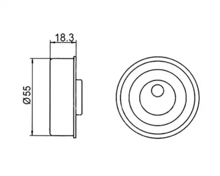 ролик натяжной ремня ГРМ!\ MitsubishiGalant 2.0 96-01, Hyundai Santa Fe 2.4 01> GT10072 GMB