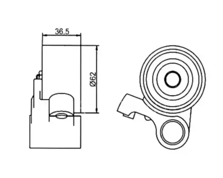 ролик натяжной ремня ГРМ!\ Toyota Crown/Lexus/Celsior 4.0 1UZFE 89-95 GT90090 GMB