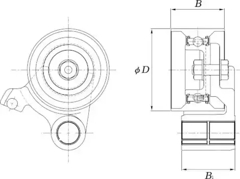 ролик натяжной ремня ГРМ!\ Toyota Hi-Lux/Land Cruiser Prado 3.5 5VZFE 96> LAT1002B KOYO