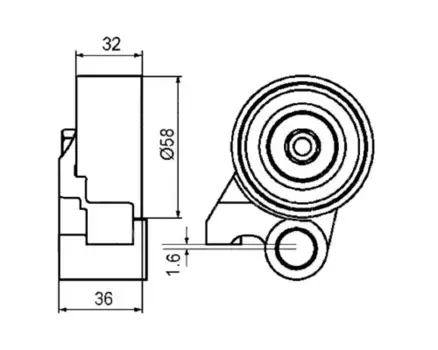 ролик натяжной ремня ГРМ!\ Toyota Land Cruiser 3.0TD 93-00 GT60210 GMB