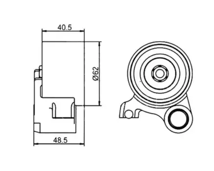 ролик натяжной ремня ГРМ!\ Toyota Land Cruiser/4 Runner 3.4 24V 96> GT90450 GMB