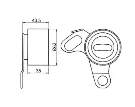 ролик натяжной ремня ГРМ!\ Toyota Land Cruiser 2.4D/TD 89> GT80470 GMB
