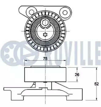 ролик натяжной ремня НО!\ Skoda Rapid 1.6 15>, VW Polo 1.0/1.6 14> 542459 RUVILLE