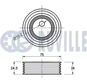 ролик натяжной!\ Renault Laguna 2.2D/TD 93> 540513 RUVILLE