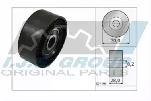 ролик обводной!\ Audi A4/A5/A6/Q5 1.9TDi/2.0TDi 00> 93-1272 IJS