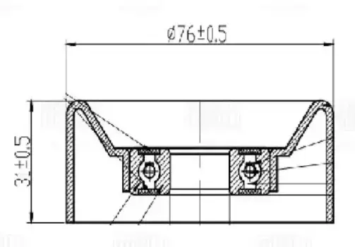ролик обводной! ремня приводн.\ Cadillac SRX/STS, Ford Explorer/Mustang, GAZ-31105 93-10 CM 5759 TRIALLI