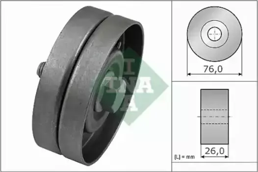 ролик обводной! с кондиционером\ VW Golf, Seat Toledo, Skoda Octavia 1.4/1.6 16V 97> 532 0326 30 INA