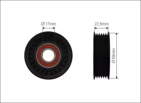 РОЛИК ПРИВОДНОГО РЕМНЯ (CAFFARO) 8492