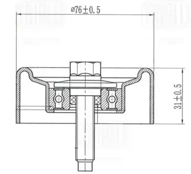 Ролик привод. ремня для а/м Land Rover Discovery IV (09-) 2.7d/3.0d (опор.) с акт.стаб. (CM CM 5885 TRIALLI