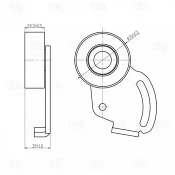 Ролик привод. ремня для а/м Peugeot 406 (95-) 2.0i (XU) A/C- c ГУР (натяж.) с кронштейном (C CM 5336 TRIALLI
