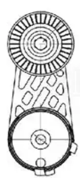 ролик приводного ремня! с натяжным механизмом\ Great Wall Hover Н5/H6 2.0D 10> CM 5659 TRIALLI