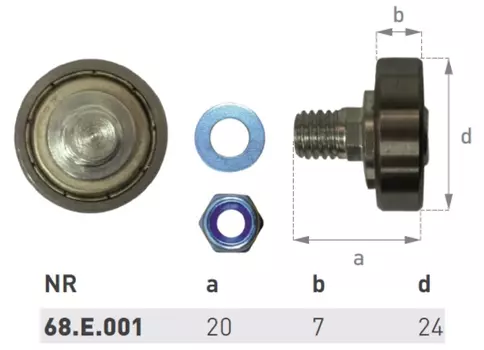 ролик сдвижной крыши !D=24mm H=7mm \