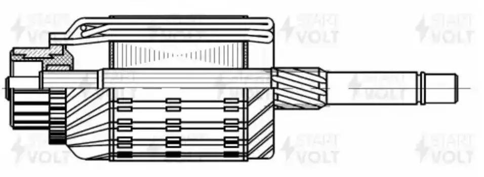 ротор стартера!\ Nissan Note 1.1i-1.4i 02> SR1403 СТАРТВОЛЬТ