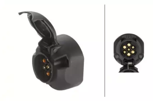 розетка! 7-полюсн. алюм. 12V, Type N, ISO1724\ MB, Volvo, Iveco, DAF