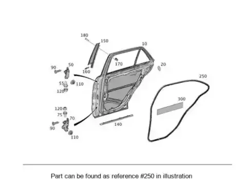 Ручка двери MB 000 727 13 00
