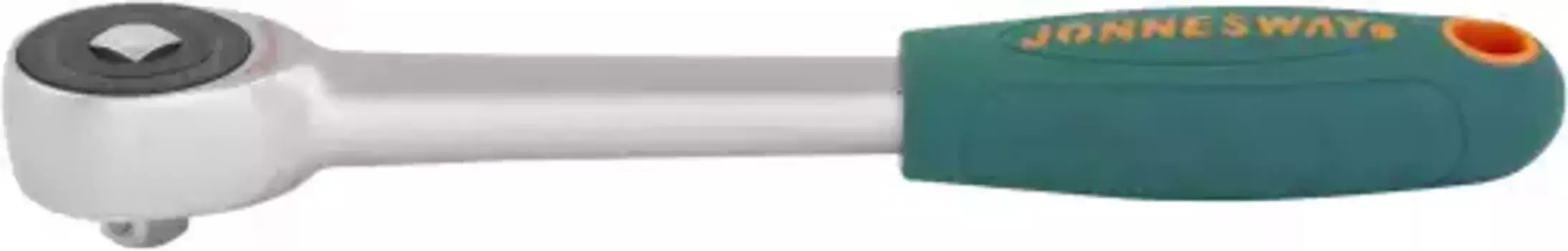рукоятка трещоточная! ротационная со сквозным приводом 1/4''DR, 60 зубца, 180мм\ R6602 JONNESWAY