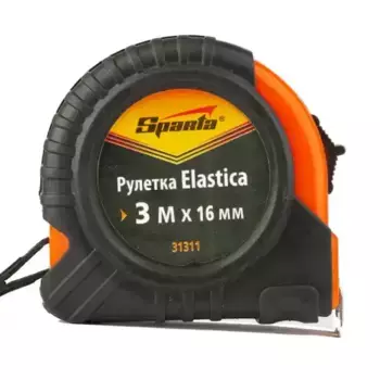 рулетка! Elastica, 3м/16мм, обрезиненный корпус\ 31311 SPARTA