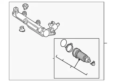 Рулевая рейка MB 203 460 11 00